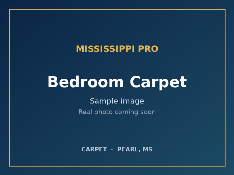 Soft bedroom carpet installed in Brandon, MS by Mississippi Pro