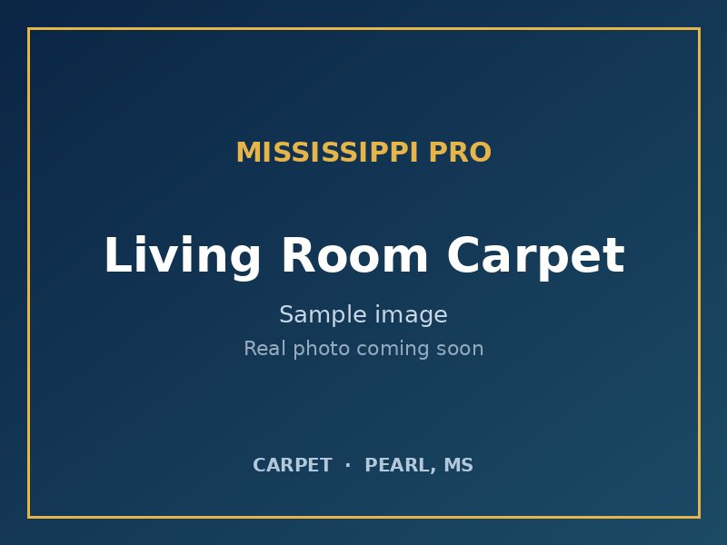 Plush carpet installed in a living room in Pearl, MS by Mississippi Pro